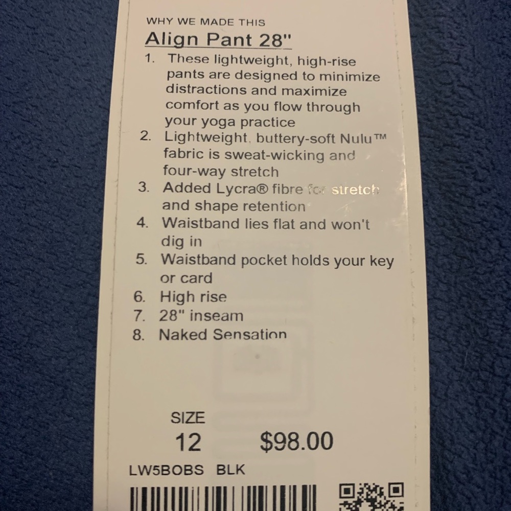 Brand new super soft Lululemon align 28” leggings.